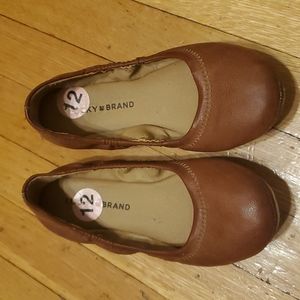 Brown Lucky Brand flats, size 12